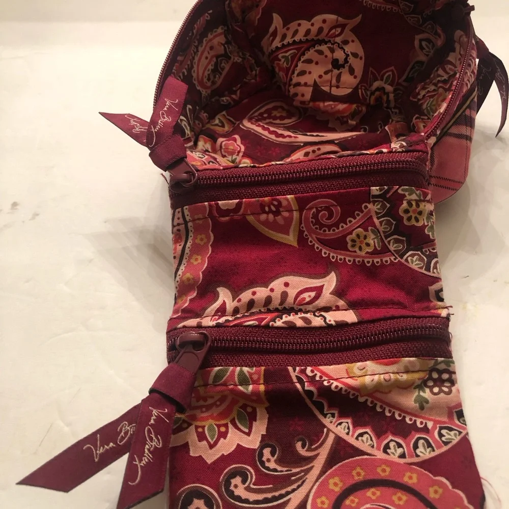 Vera Bradley jewelry organizer, Plum, coral, green - Picture 6 of 9